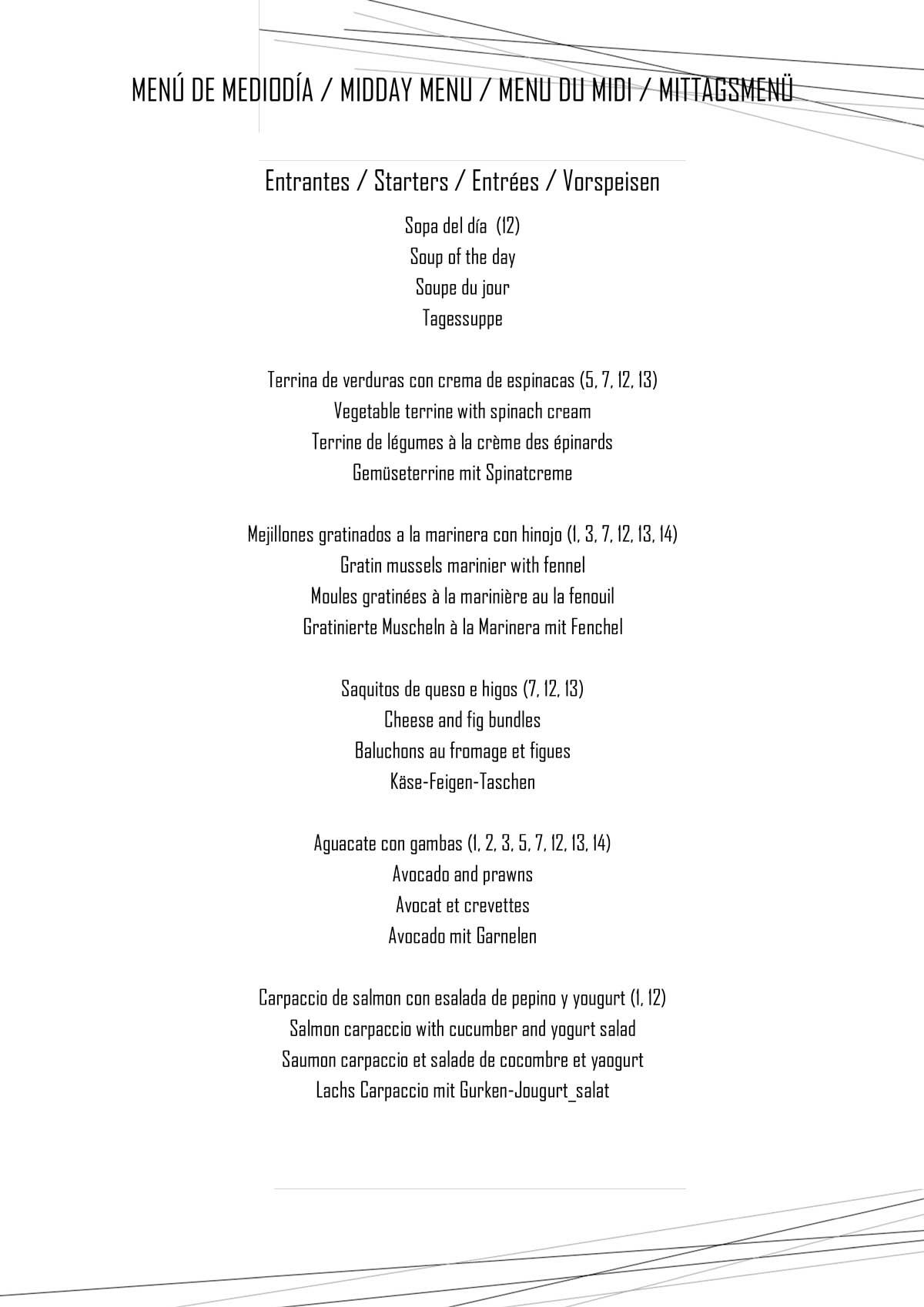 Menu Casa Toni